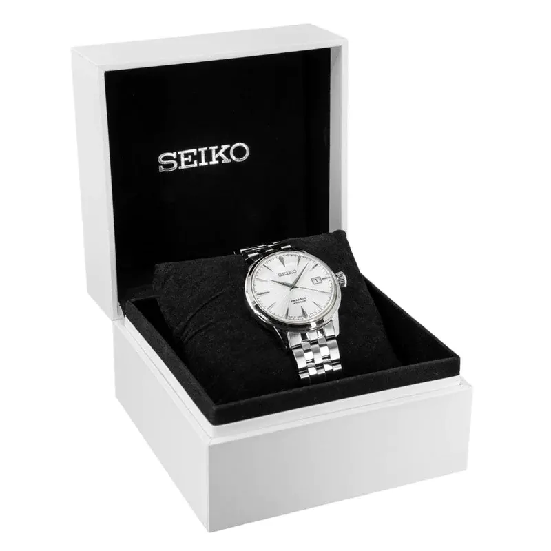 Seiko Men's  Presage Cocktail Time Silver Dial Watch | SRPG23J1